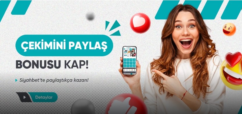 Siyahbet telegram hesabında çekimini paylaşırsanız ekstra promosyon hakkı kazanabilirsiniz.